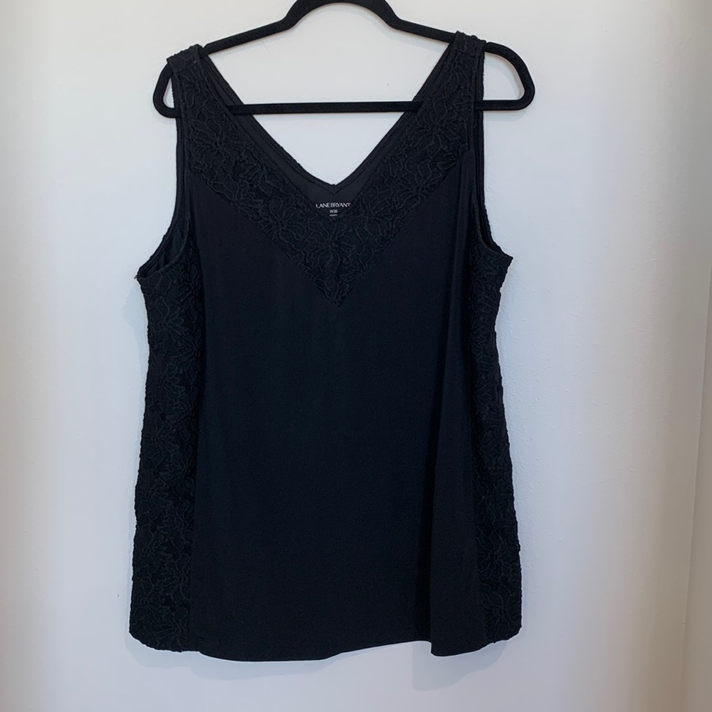 Lane Bryant lace trimmed tank top